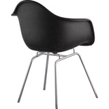 NyeKoncept Mid Century Classroom Arm Chair | Milano Black/Nickel 332009CL1