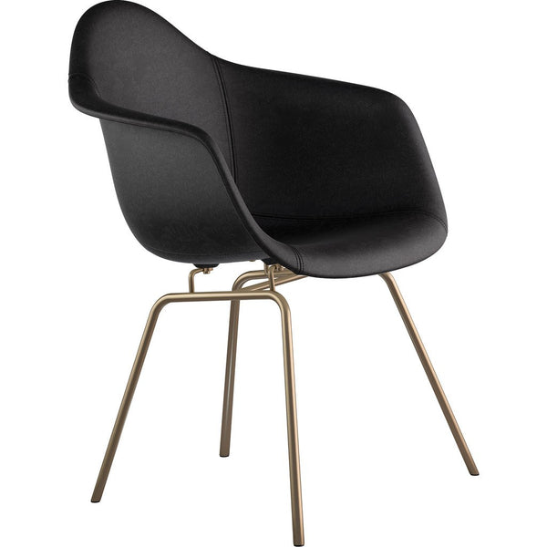 NyeKoncept Mid Century Classroom Arm Chair | Milano Black/Brass 332009CL2