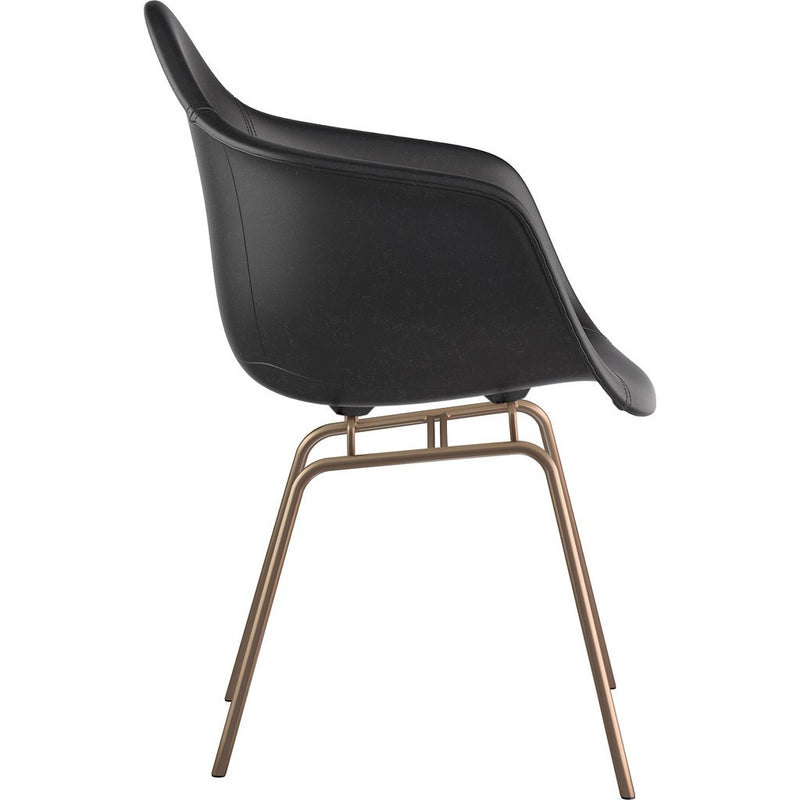 NyeKoncept Mid Century Classroom Arm Chair | Milano Black/Brass 332009CL2