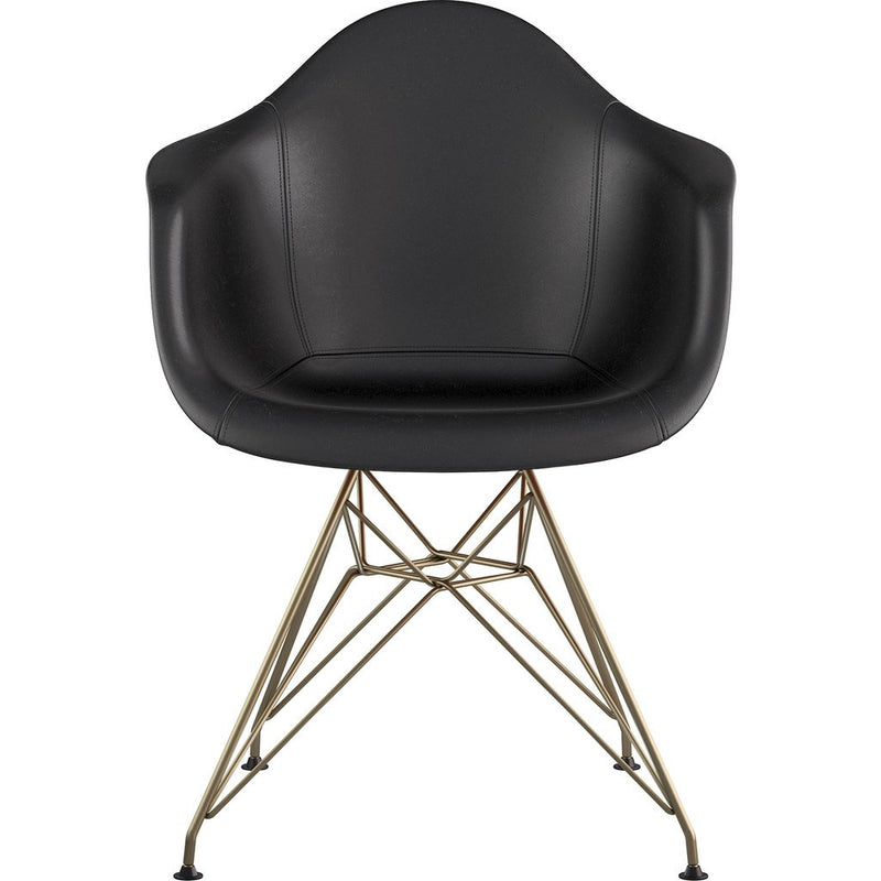 NyeKoncept Mid Century Eiffel Arm Chair | Milano Black/Brass 332009EM2