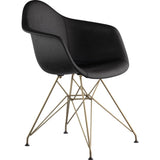 NyeKoncept Mid Century Eiffel Arm Chair | Milano Black/Brass 332009EM2