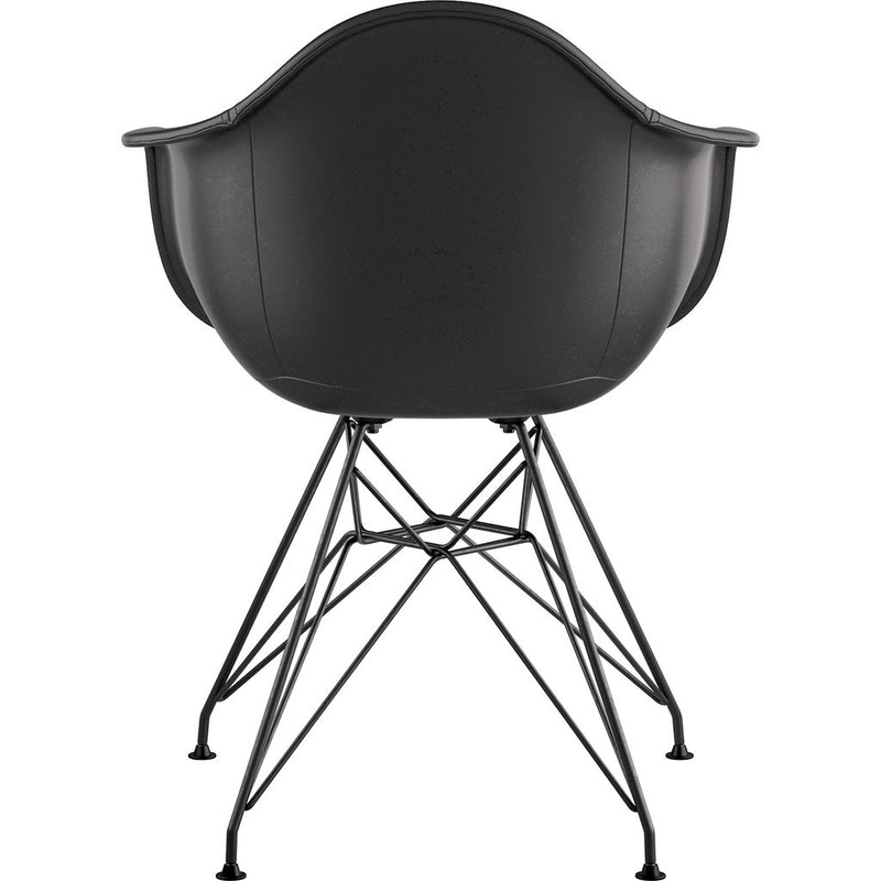 NyeKoncept Mid Century Eiffel Arm Chair | Milano Black/Gunmetal 332009EM3