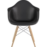 NyeKoncept Mid Century Dowel Arm Chair | Milano Black/Nickel 332009EW1