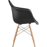 NyeKoncept Mid Century Dowel Arm Chair | Milano Black/Nickel 332009EW1
