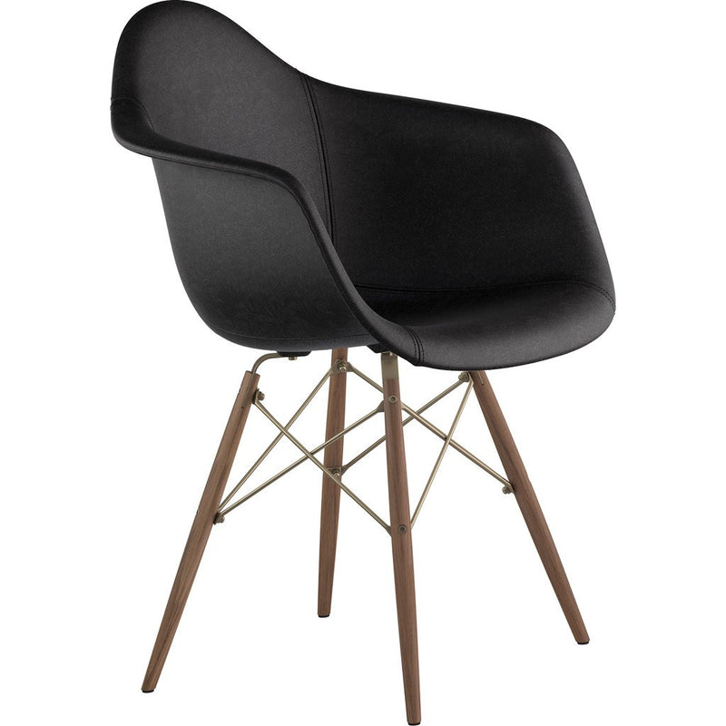 NyeKoncept Mid Century Dowel Arm Chair | Milano Black/Brass 332009EW2