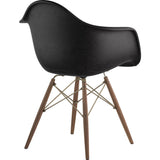 NyeKoncept Mid Century Dowel Arm Chair | Milano Black/Brass 332009EW2