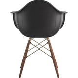 NyeKoncept Mid Century Dowel Arm Chair | Milano Black/Brass 332009EW2