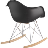 NyeKoncept Mid Century Rocker Chair | Milano Black/Nickel 332009RO1