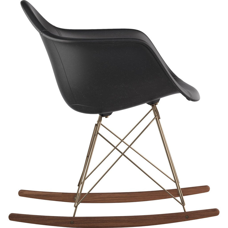 NyeKoncept Mid Century Rocker Chair | Milano Black/Brass 332009RO2