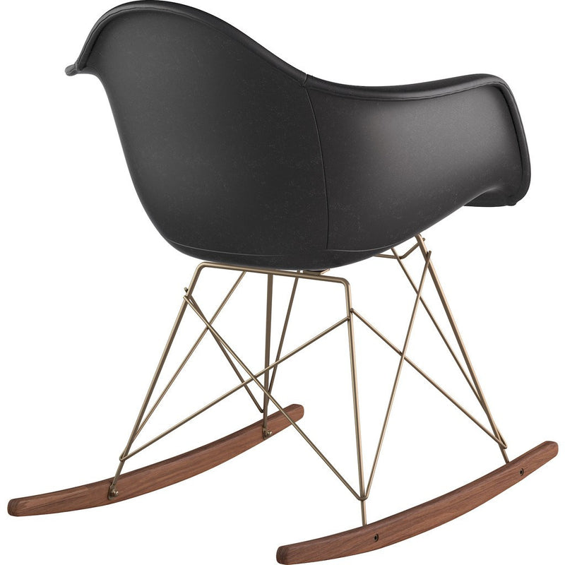 NyeKoncept Mid Century Rocker Chair | Milano Black/Brass 332009RO2