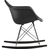 NyeKoncept Mid Century Rocker Chair | Milano Black/Gunmetal 332009RO3