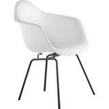 NyeKoncept Mid Century Classroom Arm Chair | Milano White/Gunmetal 332010CL3