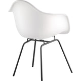 NyeKoncept Mid Century Classroom Arm Chair | Milano White/Gunmetal 332010CL3
