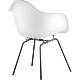 NyeKoncept Mid Century Classroom Arm Chair | Milano White/Gunmetal 332010CL3