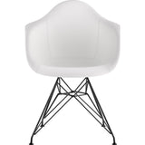 NyeKoncept Mid Century Eiffel Arm Chair | Milano White/Gunmetal 332010EM3