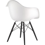 NyeKoncept Mid Century Dowel Arm Chair | Milano White/Gunmetal 332010EW3