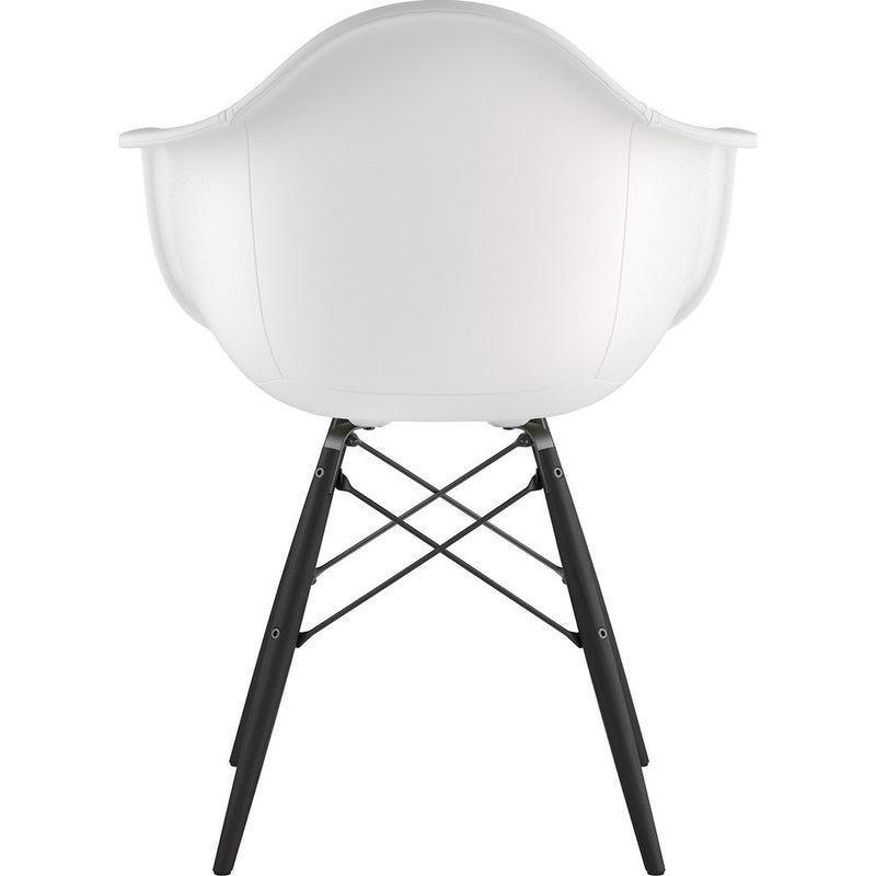 NyeKoncept Mid Century Dowel Arm Chair | Milano White/Gunmetal 332010EW3