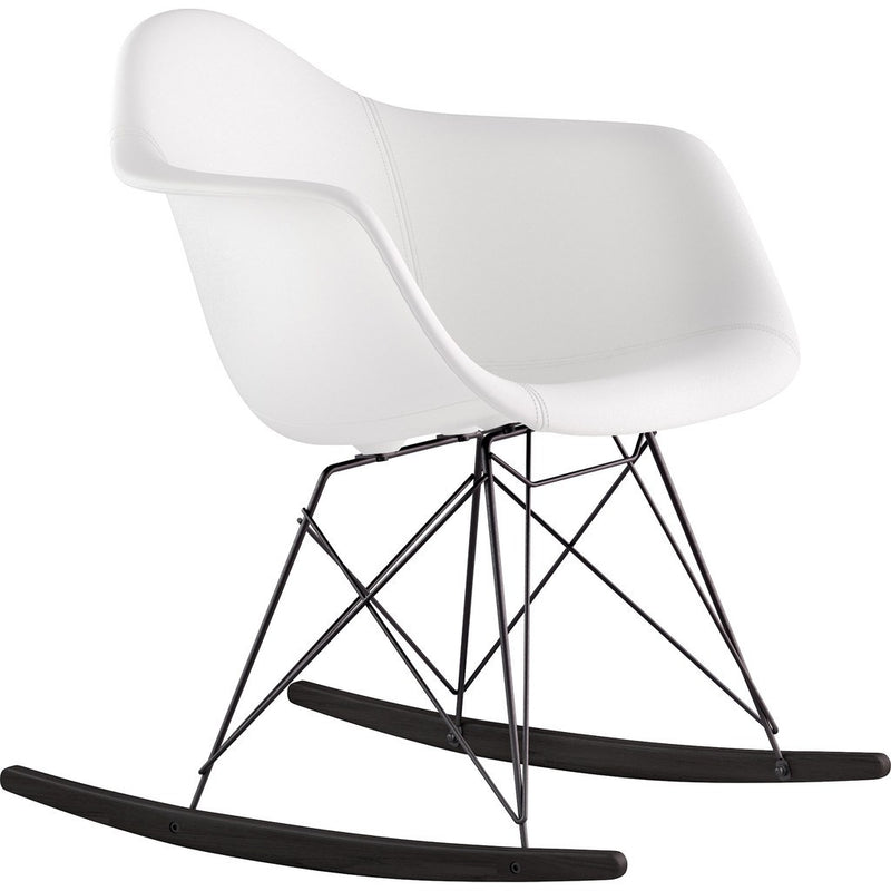 NyeKoncept Mid Century Rocker Chair | Milano White/Gunmetal 332010RO3