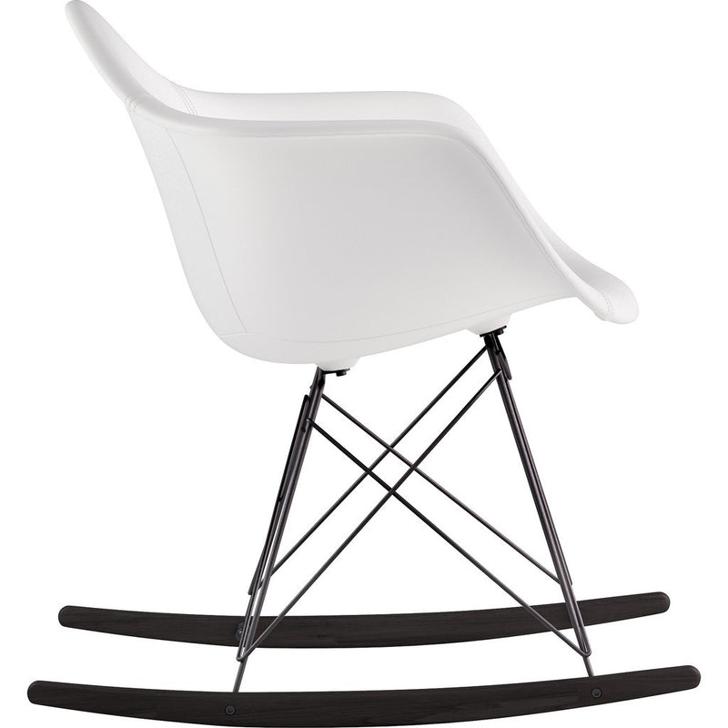 NyeKoncept Mid Century Rocker Chair | Milano White/Gunmetal 332010RO3