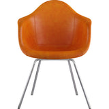 NyeKoncept Mid Century Classroom Arm Chair | Burnt Orange/Nickel 332011CL1
