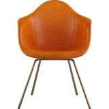 NyeKoncept Mid Century Classroom Arm Chair | Burnt Orange/Brass 332011CL2
