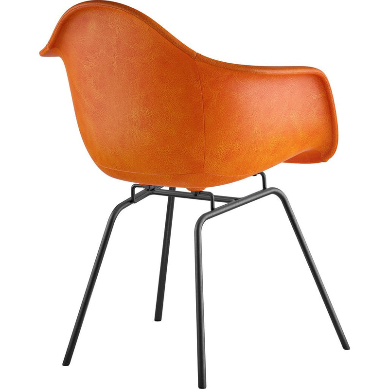 NyeKoncept Mid Century Classroom Arm Chair | Burnt Orange/Gunmetal 332011CL3