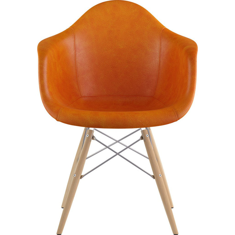 NyeKoncept Mid Century Dowel Arm Chair | Burnt Orange/Nickel 332011EW1