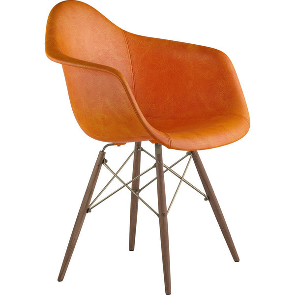 NyeKoncept Mid Century Dowel Arm Chair | Burnt Orange/Brass 332011EW2
