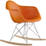 NyeKoncept Mid Century Rocker Chair | Burnt Orange/Nickel 332011RO1