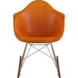 NyeKoncept Mid Century Rocker Chair | Burnt Orange/Brass 332011RO2