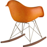 NyeKoncept Mid Century Rocker Chair | Burnt Orange/Brass 332011RO2