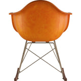 NyeKoncept Mid Century Rocker Chair | Burnt Orange/Brass 332011RO2