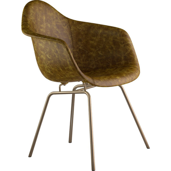 NyeKoncept Mid Century Classroom Arm Chair | Palermo Olive/Brass 332012CL2
