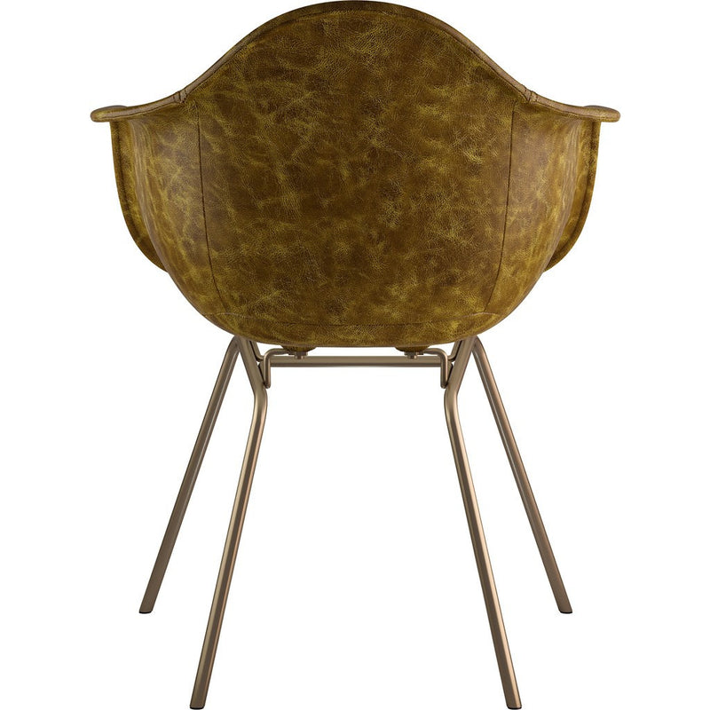 NyeKoncept Mid Century Classroom Arm Chair | Palermo Olive/Brass 332012CL2