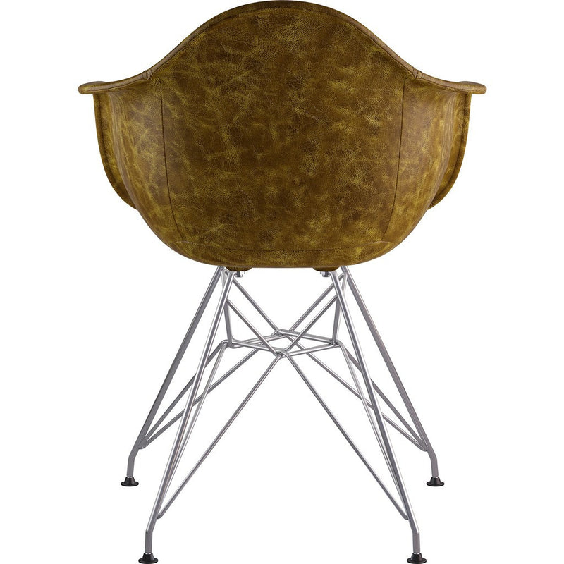NyeKoncept Mid Century Eiffel Arm Chair | Palermo Olive/Nickel 332012EM1
