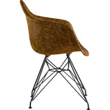 NyeKoncept Mid Century Eiffel Arm Chair | Palermo Olive/Gunmetal 332012EM3