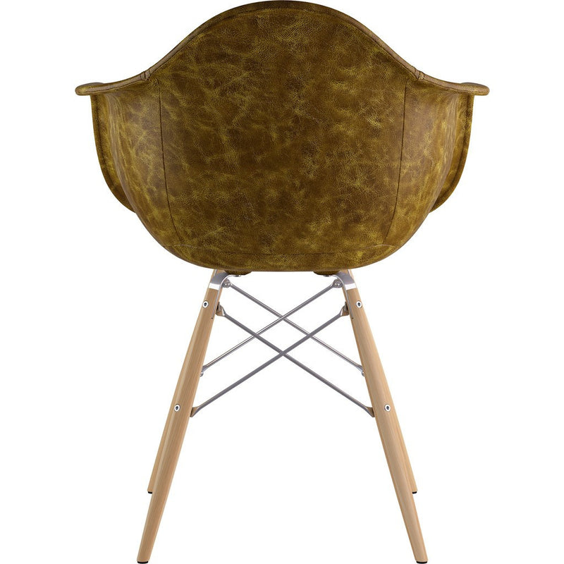 NyeKoncept Mid Century Dowel  Arm Chair | Palermo Olive/Nickel 332012EW1