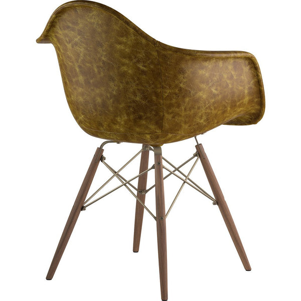 NyeKoncept Mid Century Dowel  Arm Chair | Palermo Olive/Brass 332012EW2