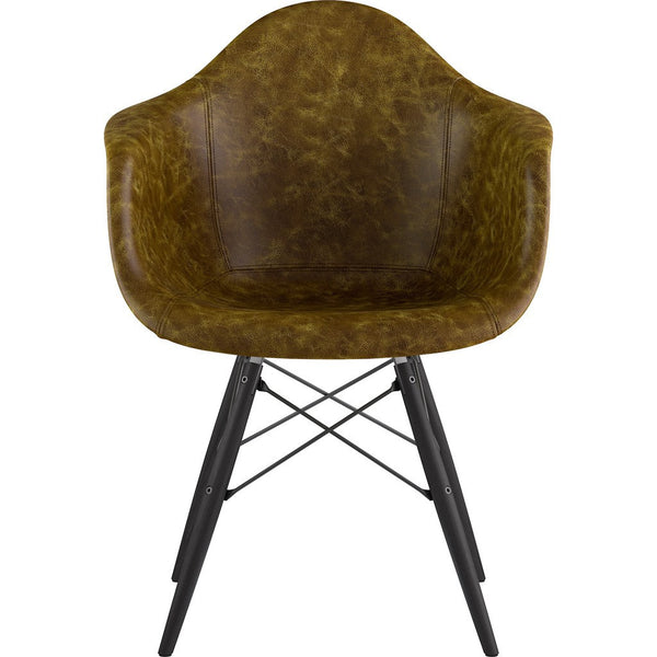 NyeKoncept Mid Century Dowel  Arm Chair | Palermo Olive/Gunmetal 332012EW3