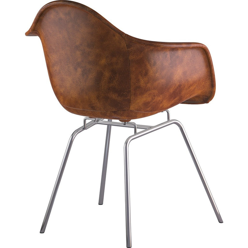 NyeKoncept Mid Century Classroom Arm Chair | Weathered Whiskey/Nickel 332013CL1