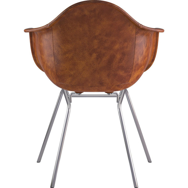 NyeKoncept Mid Century Classroom Arm Chair | Weathered Whiskey/Nickel 332013CL1