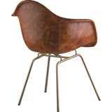 NyeKoncept Mid Century Classroom Arm Chair | Weathered Whiskey/Brass 332013CL2