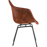 NyeKoncept Mid Century Classroom Arm Chair | Weathered Whiskey/Gunmetal 332013CL3