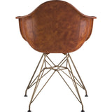 NyeKoncept Mid Century Eiffel Arm Chair | Weathered Whiskey/Brass 332013EM2