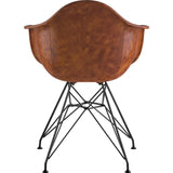 NyeKoncept Mid Century Eiffel Arm Chair | Weathered Whiskey/Gunmetal 332013EM3