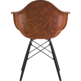 NyeKoncept Mid Century Dowel Arm Chair | Weathered Whiskey/Gunmetal 332013EW3