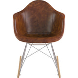 NyeKoncept Mid Century Rocker Chair | Weathered Whiskey/Nickel 332013RO1