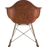 NyeKoncept Mid Century Rocker Chair | Weathered Whiskey/Brass 332013RO2
