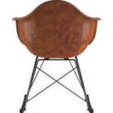 NyeKoncept Mid Century Rocker Chair | Weathered Whiskey/Gunmetal 332013RO3