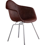 NyeKoncept Mid Century Classroom Arm Chair | Aged Cognac/Nickel 332014CL1